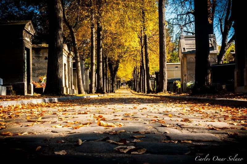 Alameda de otoño en Père Lachaise